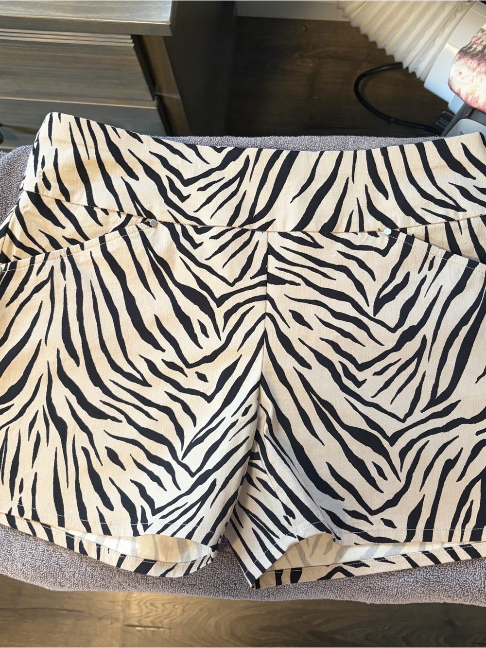 Style & Co. Zebra Print Women’s Shorts - Black and Cream